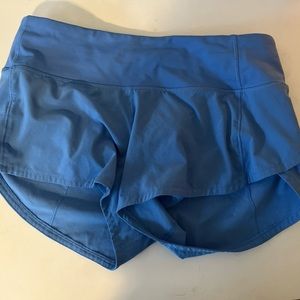 BRAND NEW LULULEMON SPEED UP SHORTS LIGHT BLUE